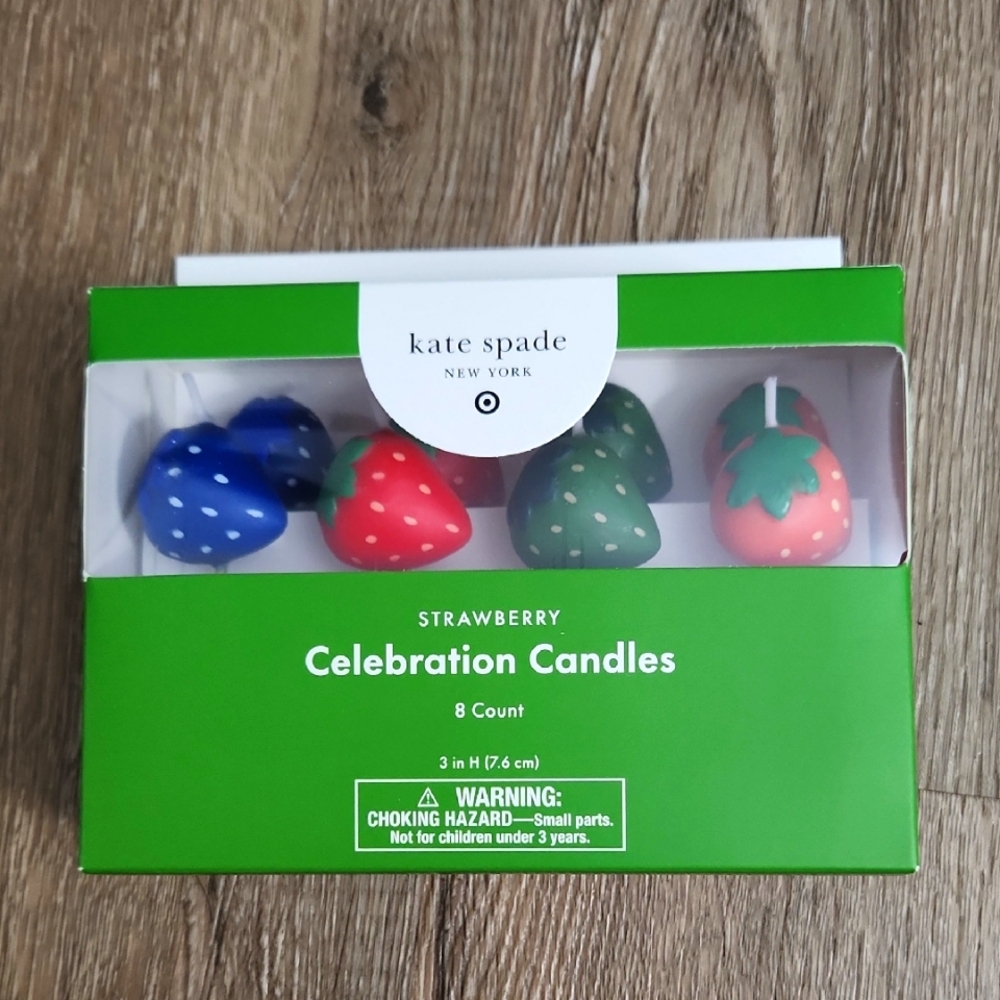 Kate Spade x Target - Fruit Strawberry Celebration Cake Candles - New